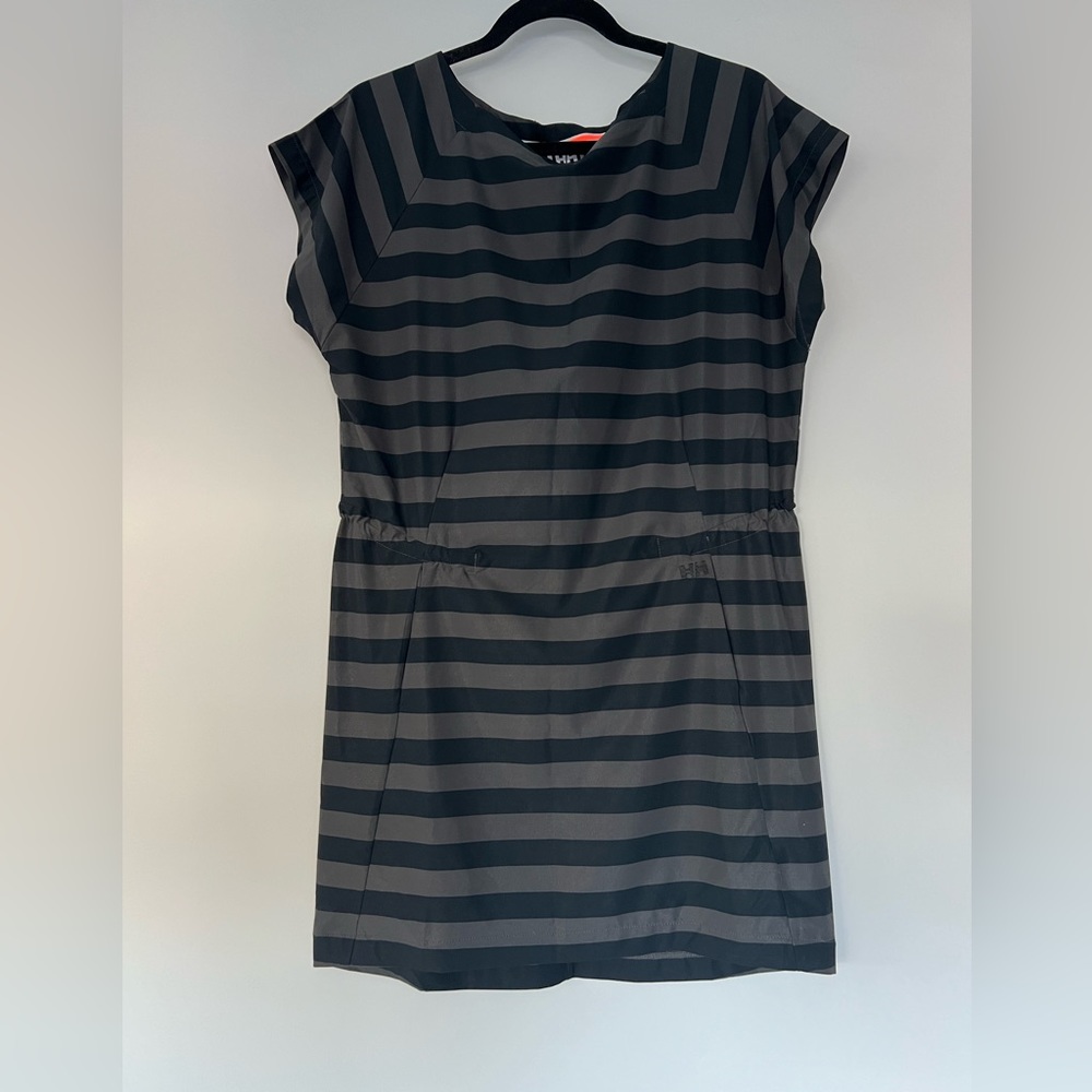 Helly Hanson - grey and black striped dress - size s